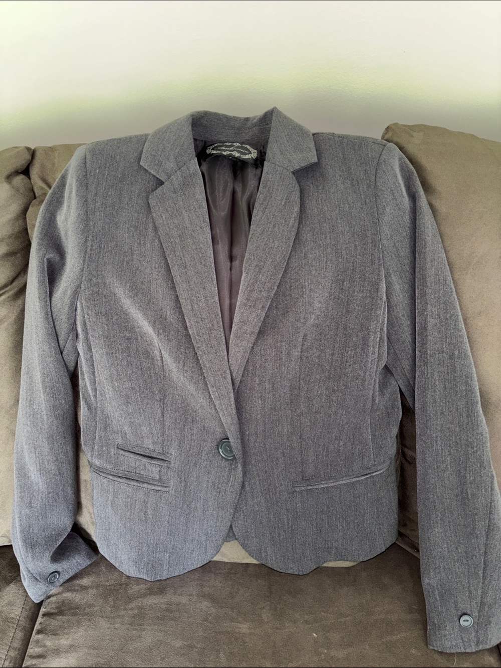 Ambiance Gray Women's Blazer